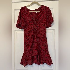 BB DAKOTA Red/Black Mini Dress